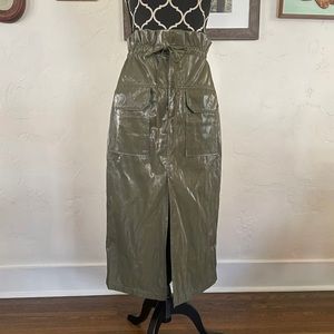 Zara Paper Bag Midi Skirt